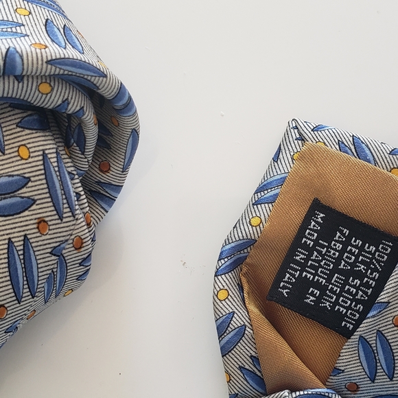 Yves Saint Laurent (YSL) Blue Post Modern Patterned Tie - Vintage - Picture 5 of 7